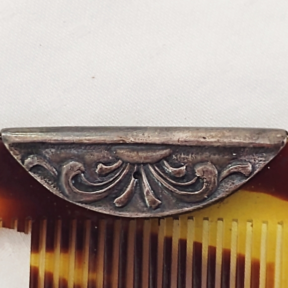 Vintage Danish Designer Silver Embossed Repoussé Comb Holder - Picture 6 of 7